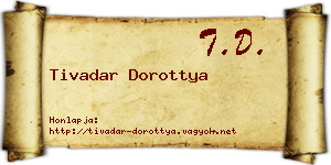 Tivadar Dorottya névjegykártya